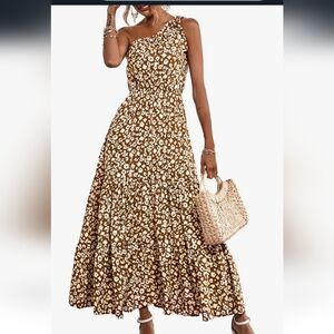 Floral Brown Maxi Skirt